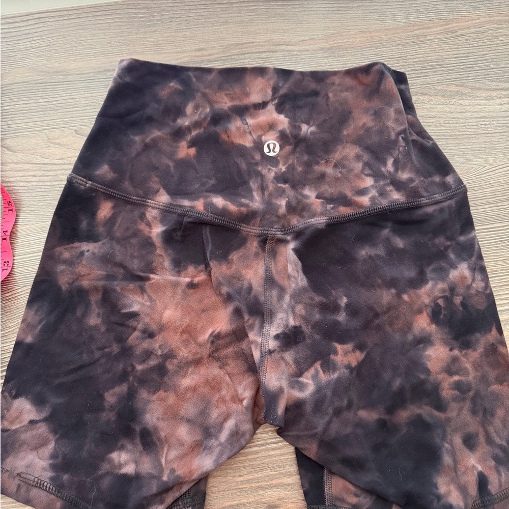 lululemon athletica Tie-Dye Bike Shorts - Black and Brown